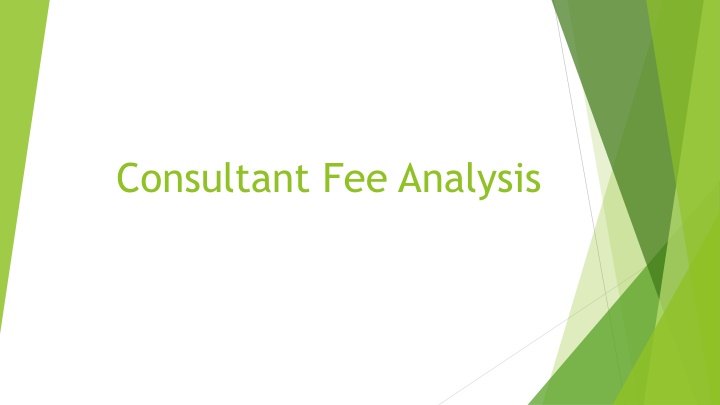 consultant fee analysis