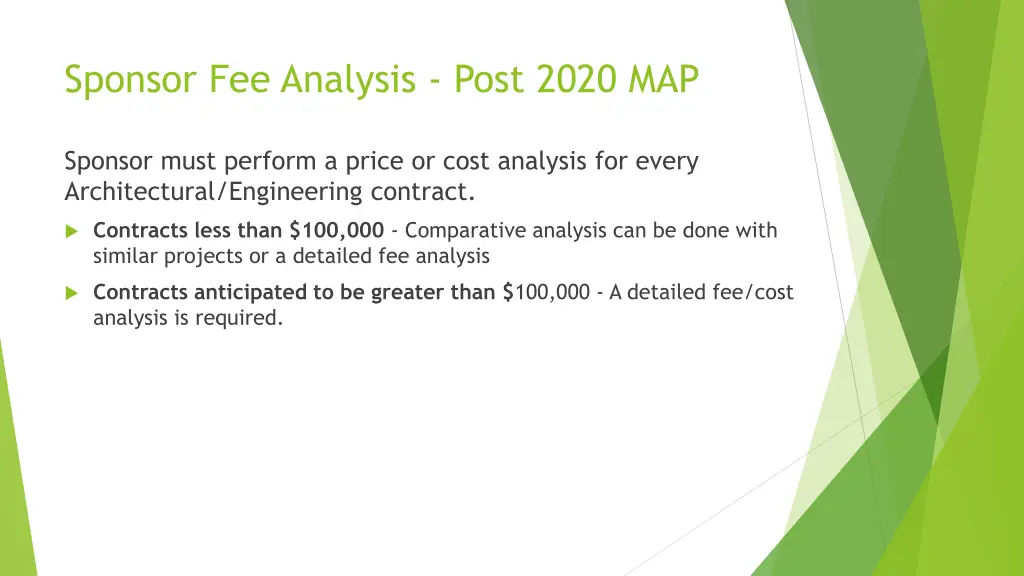 sponsor fee analysis post 2020 map