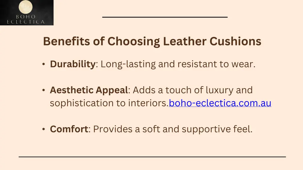 benefits of choosing leather cushions