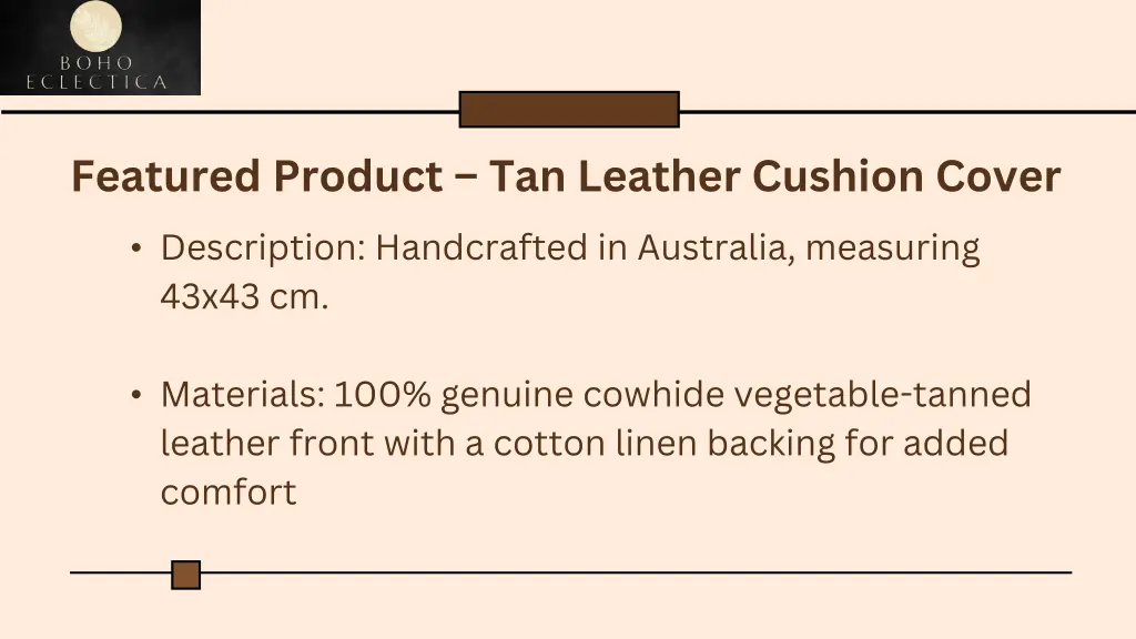 featured product tan leather cushion cover