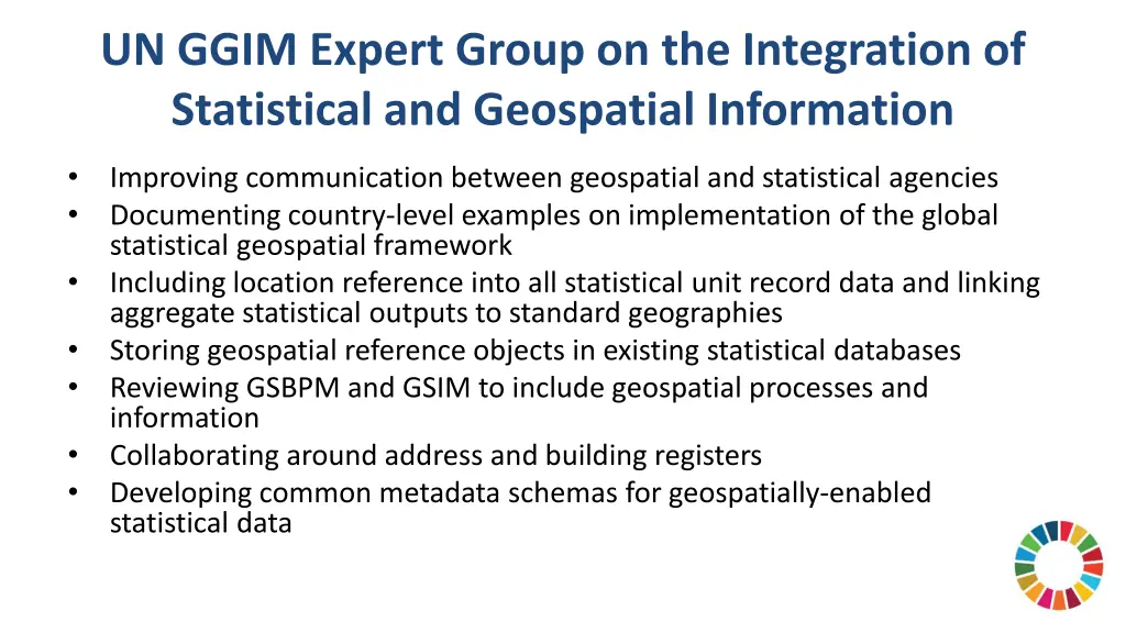 un ggim expert group on the integration