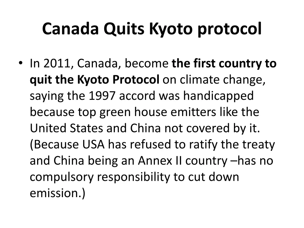 canada quits kyoto protocol