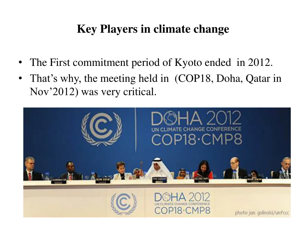 key players in climate change