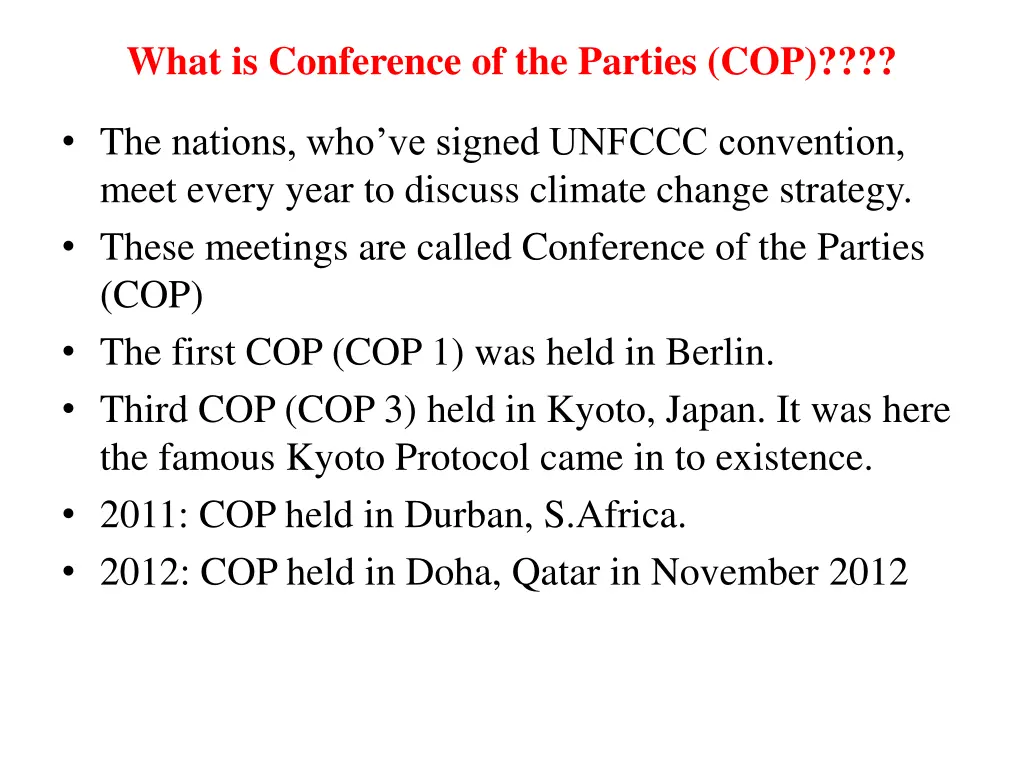 what is conference of the parties cop