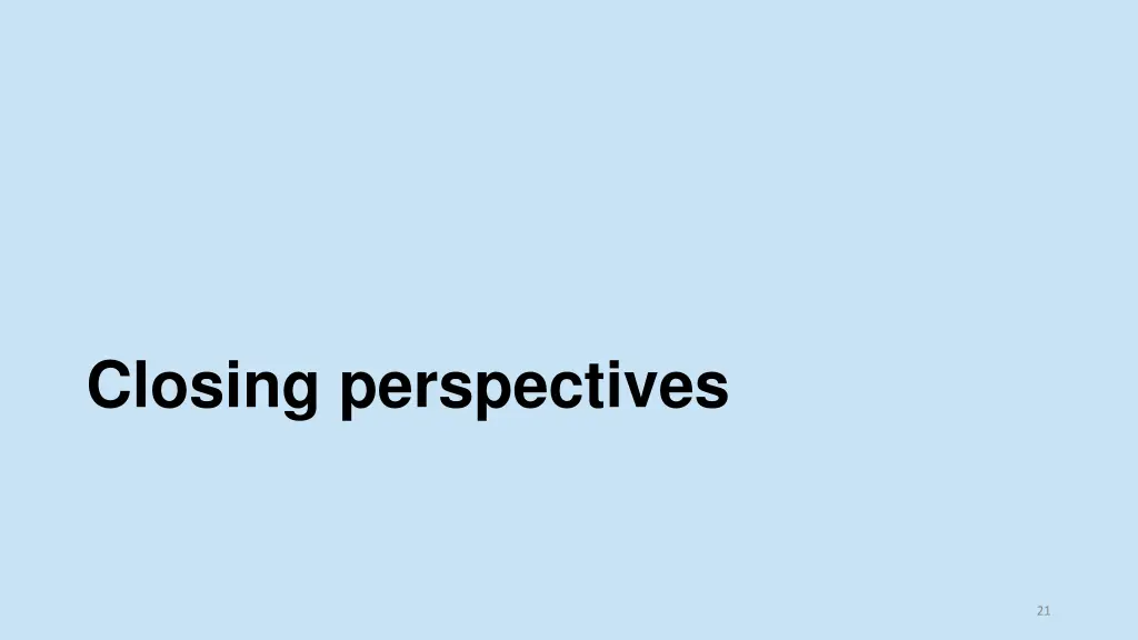 closing perspectives