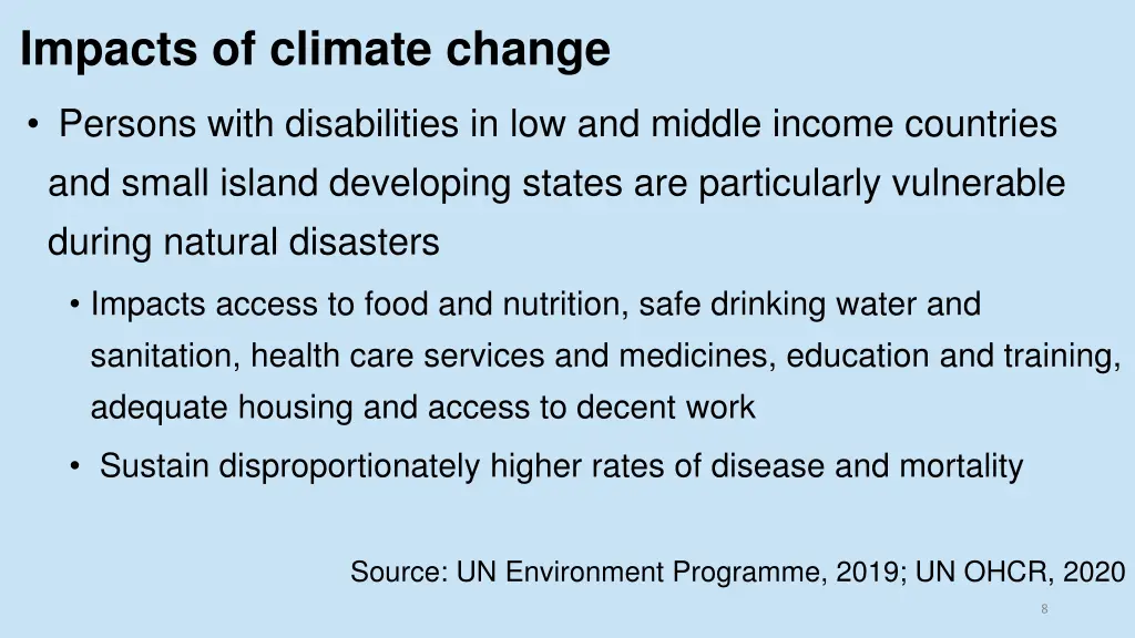 impacts of climate change