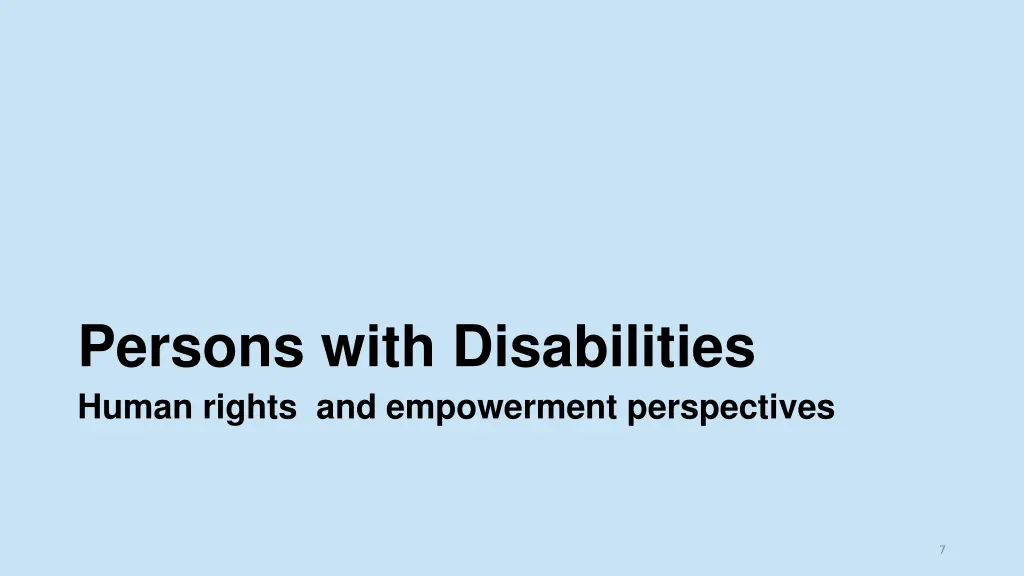 persons with disabilities human rights