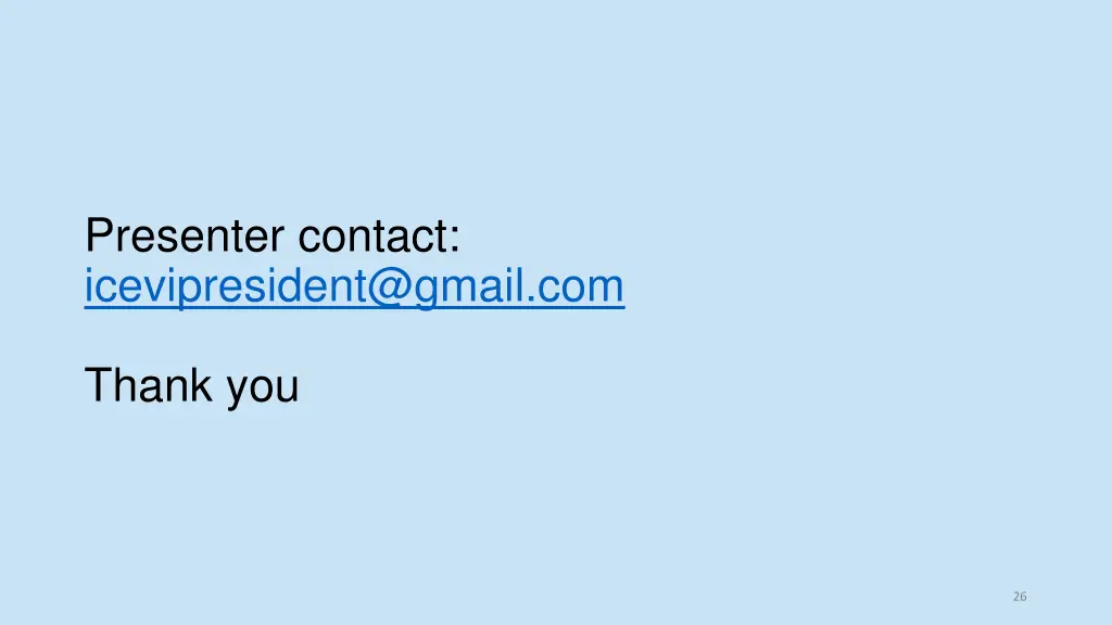 presenter contact icevipresident@gmail com
