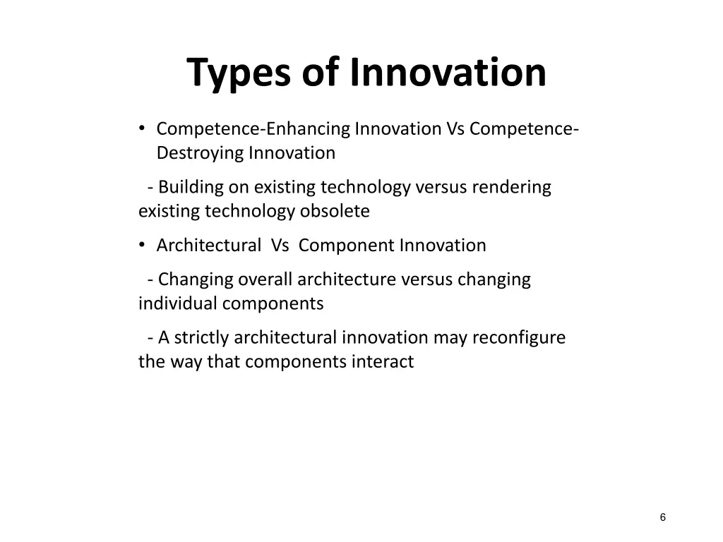 types of innovation 1