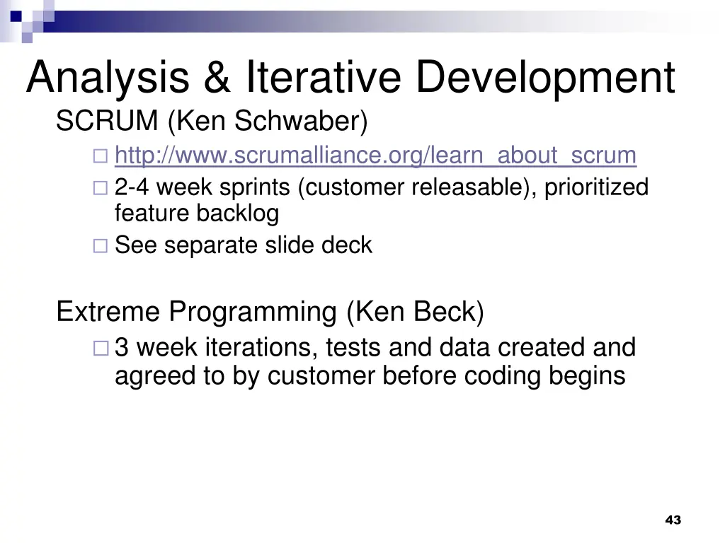 analysis iterative development
