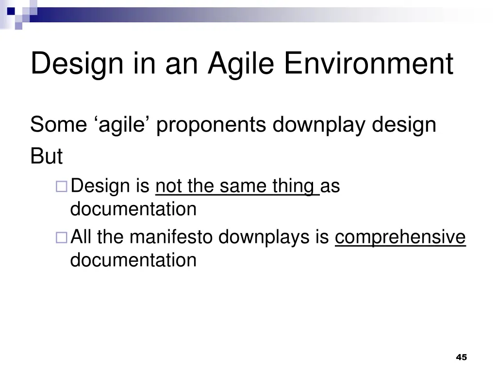 design in an agile environment