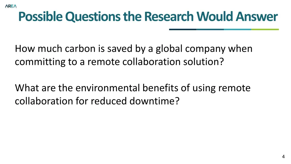 possible questions the research would answer