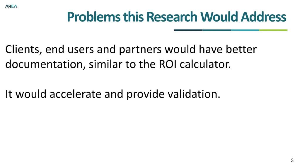 problems this research would address
