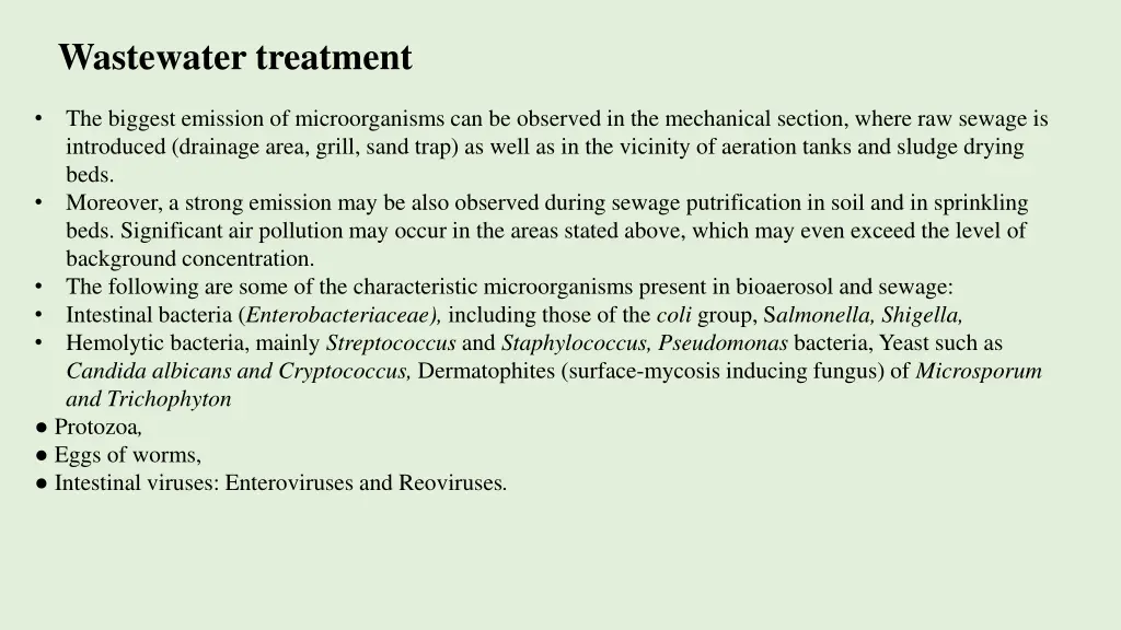 wastewater treatment