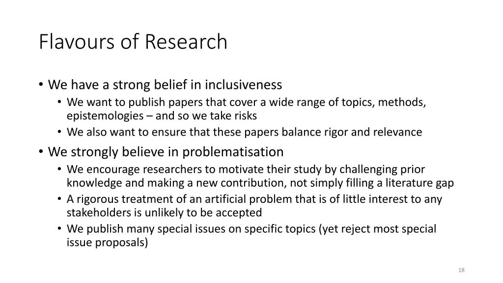 flavours of research