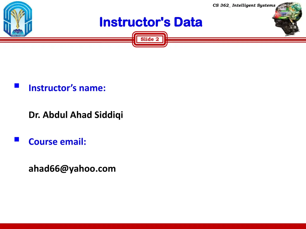 cs 362 intelligent systems 1