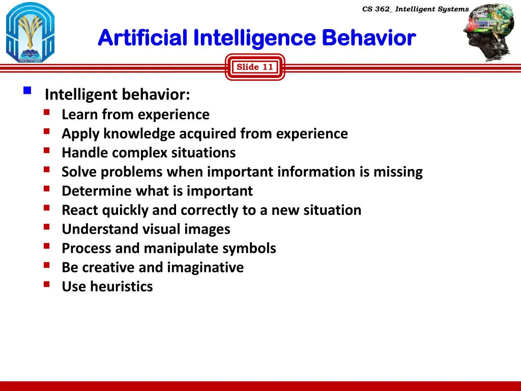cs 362 intelligent systems 10