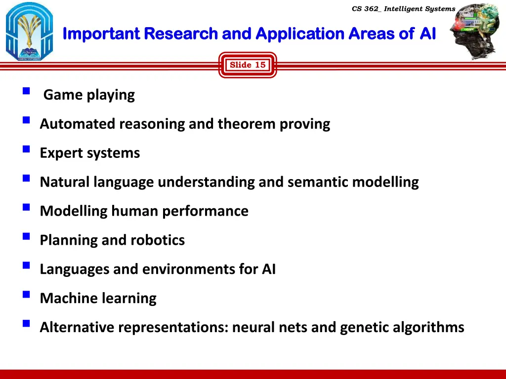 cs 362 intelligent systems 14