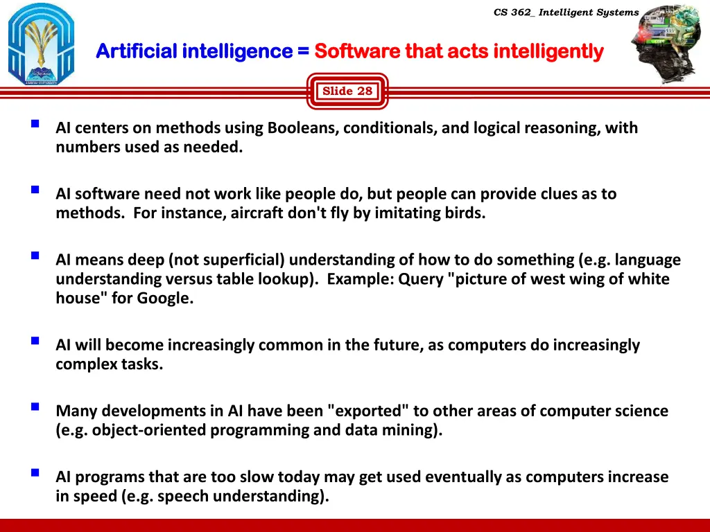 cs 362 intelligent systems 25