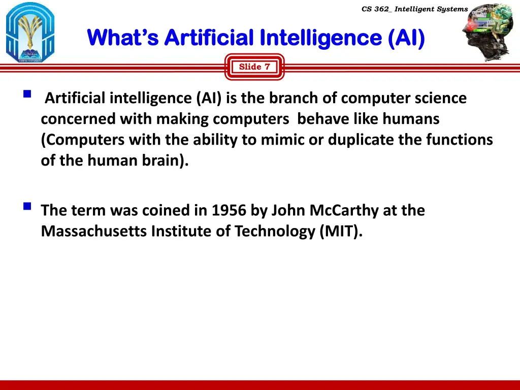 cs 362 intelligent systems 6