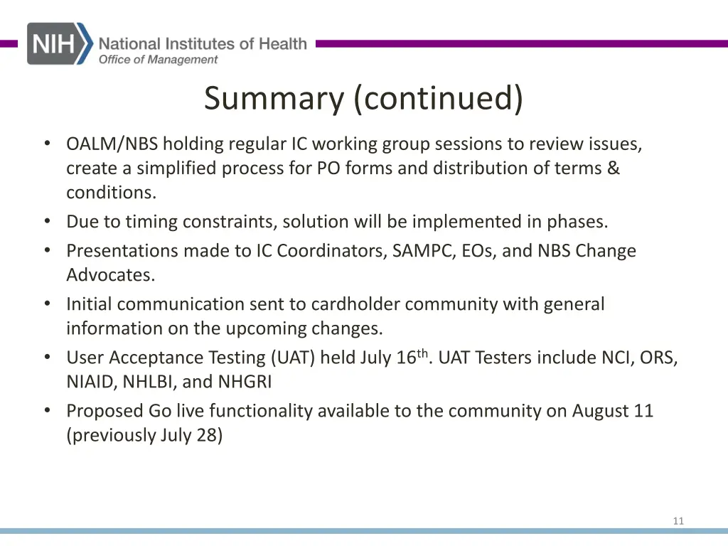 summary continued