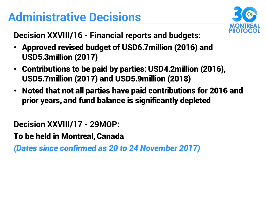 administrative decisions