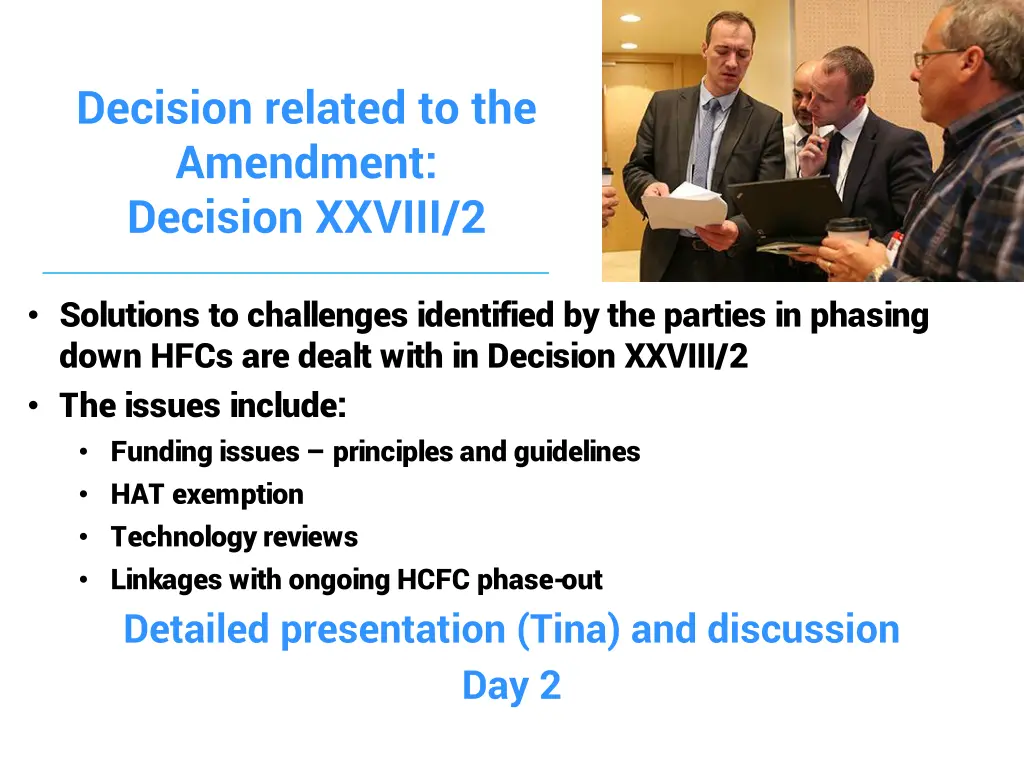 decision related to the amendment decision xxviii