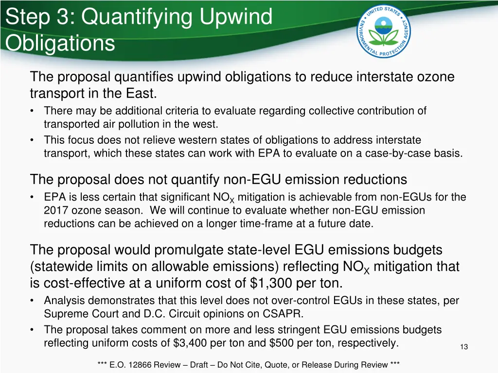 step 3 quantifying upwind obligations