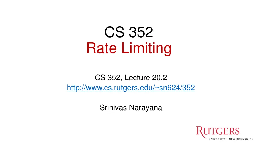 cs 352 rate limiting