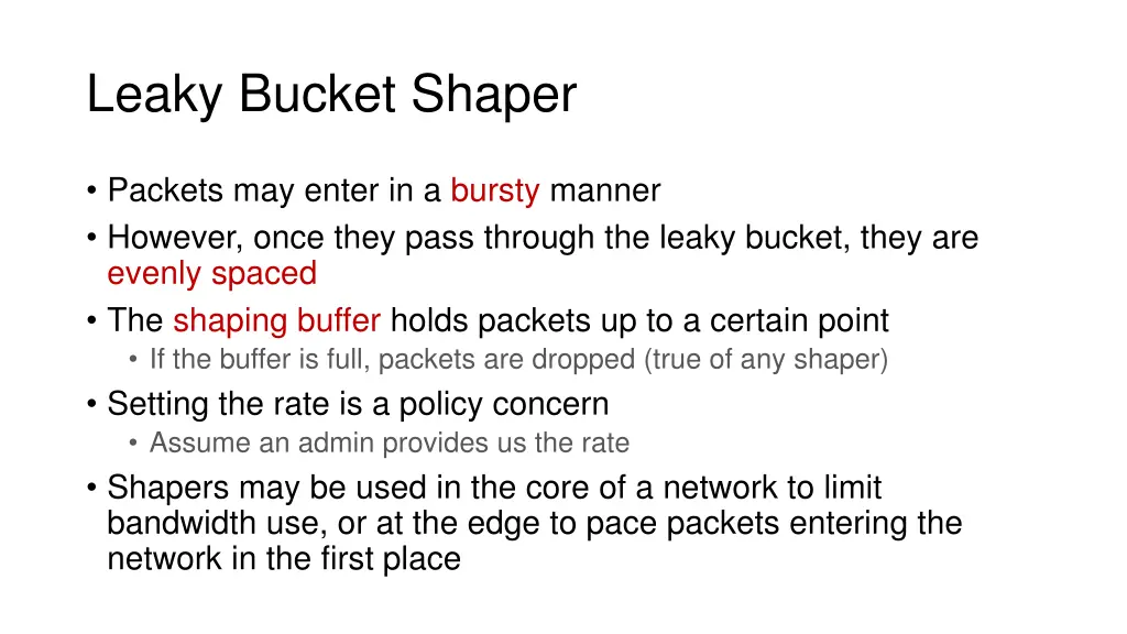 leaky bucket shaper 1