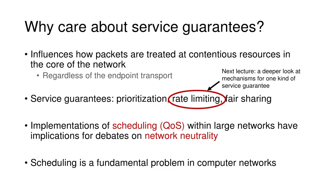 why care about service guarantees