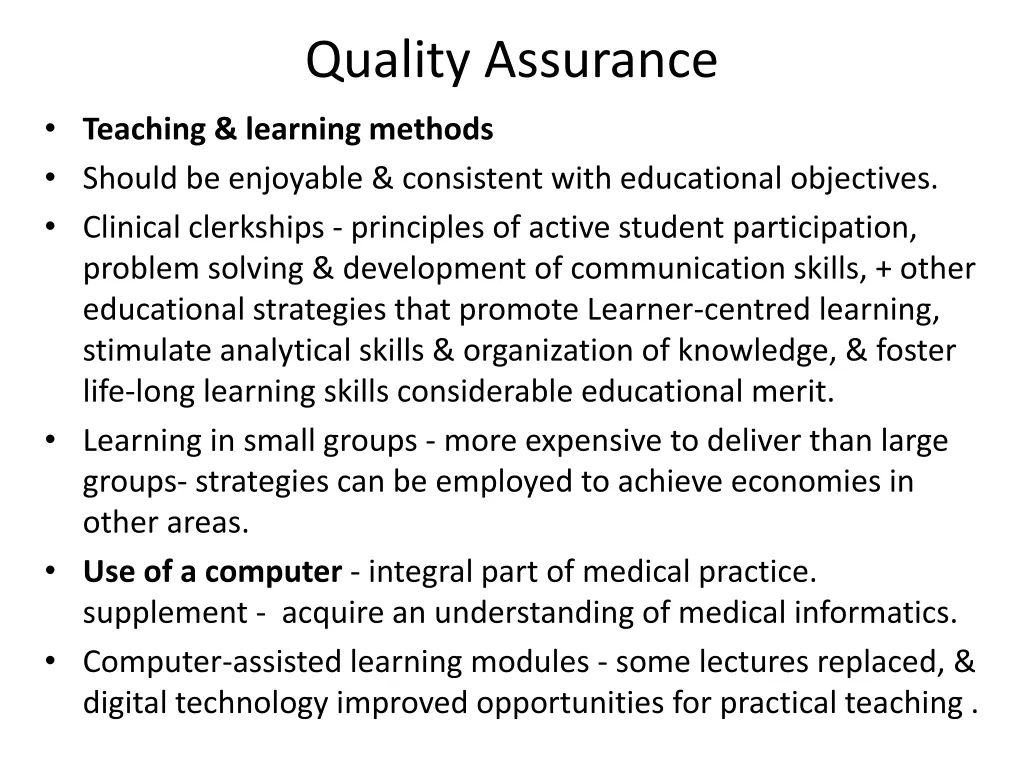 quality assurance 7