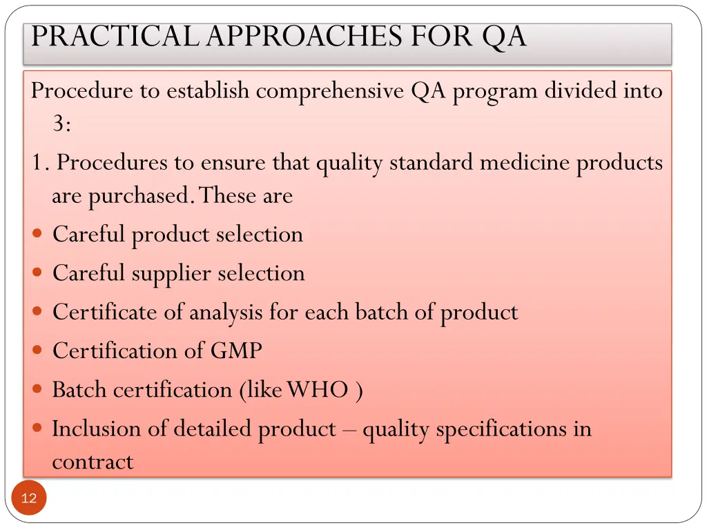 practical approaches for qa