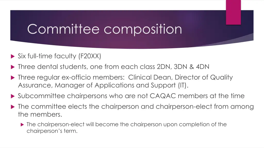 committee composition