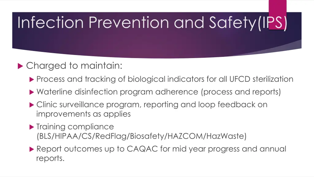 infection prevention and safety ips