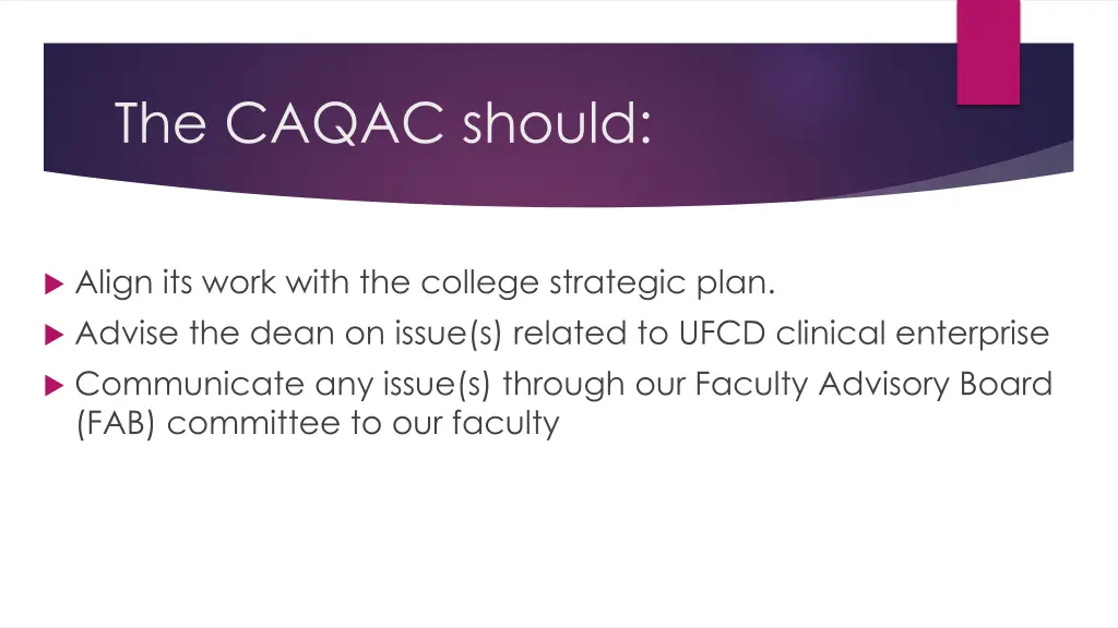 the caqac should