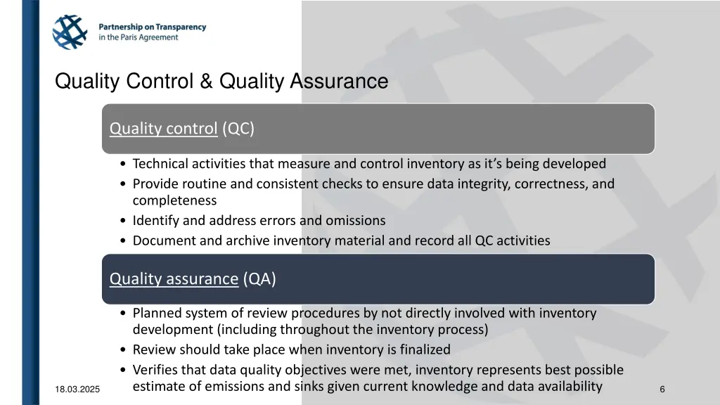 quality control quality assurance