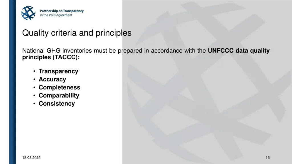 quality criteria and principles