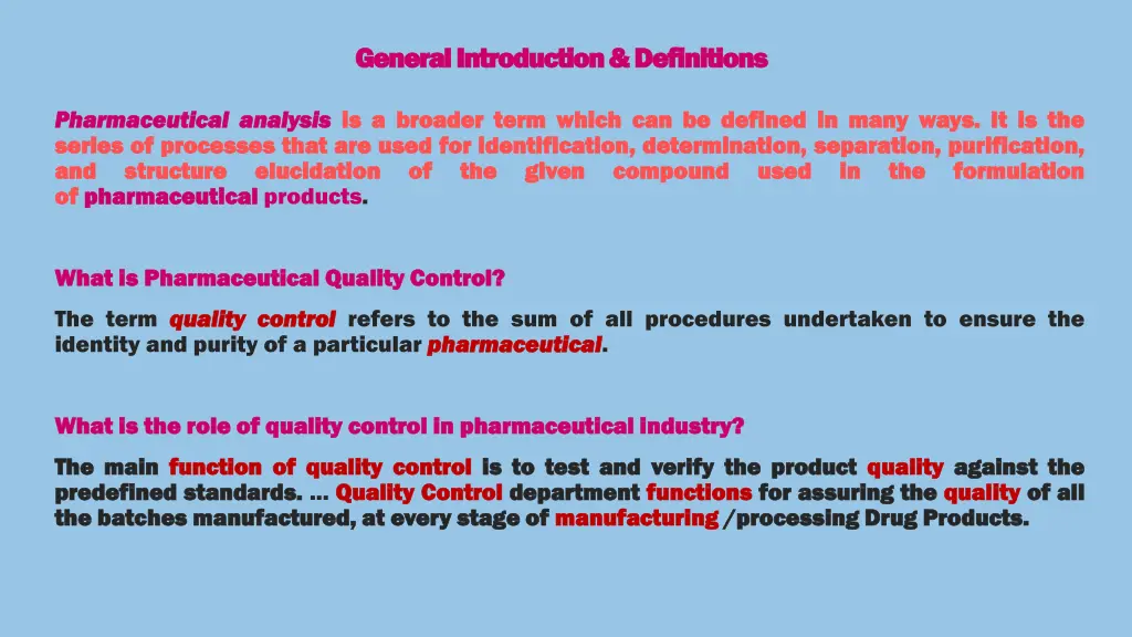 general introduction definitions general