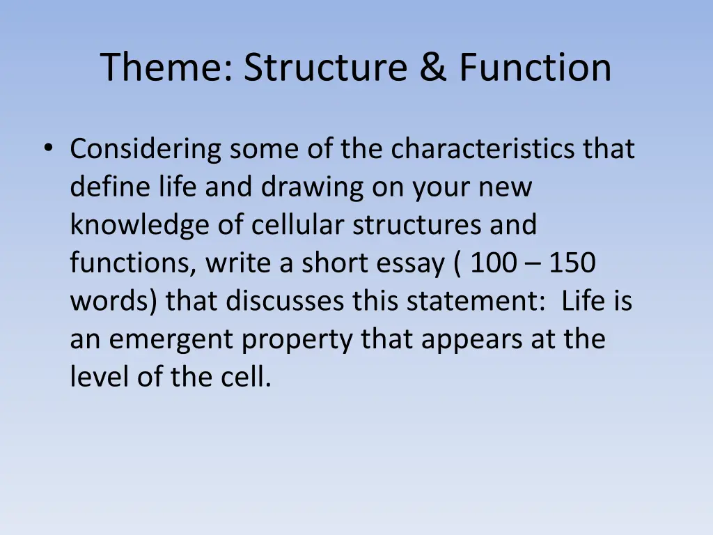 theme structure function 1