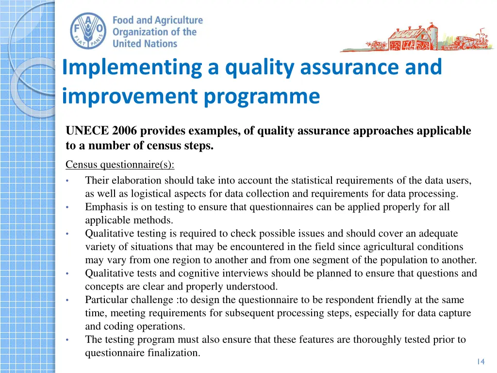 implementing a quality assurance and improvement