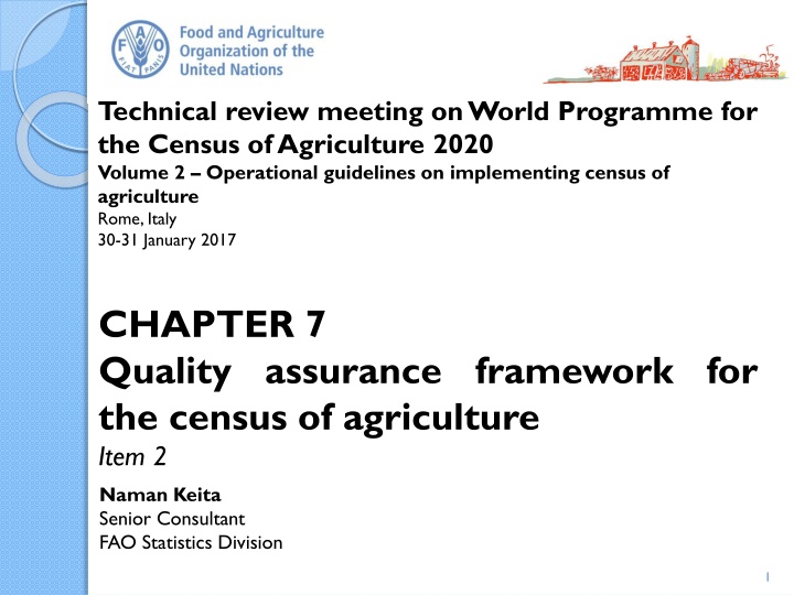 technical review meeting on world programme