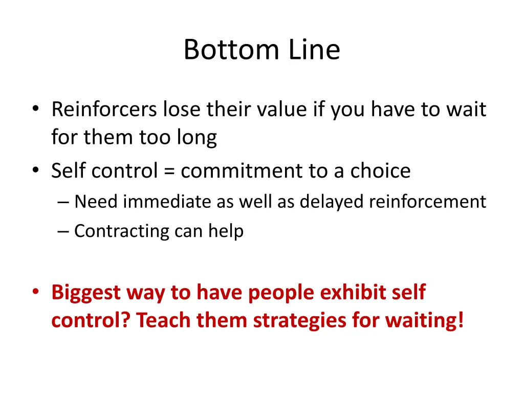 bottom line