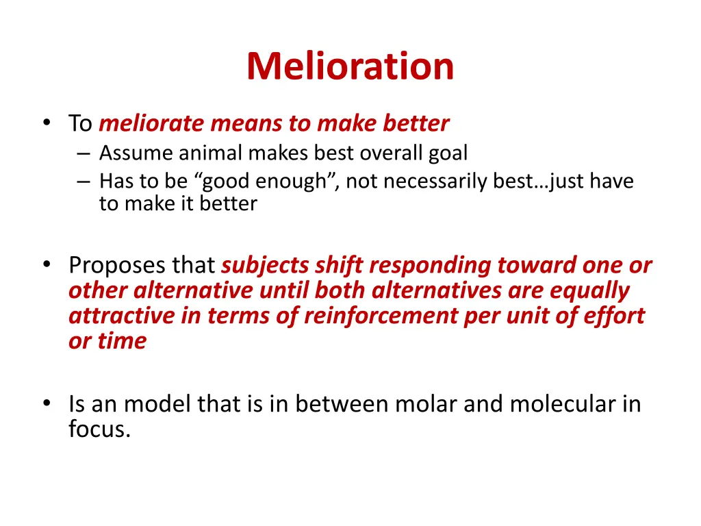 melioration