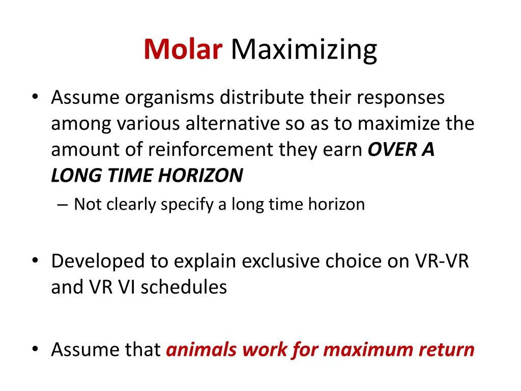 molar maximizing