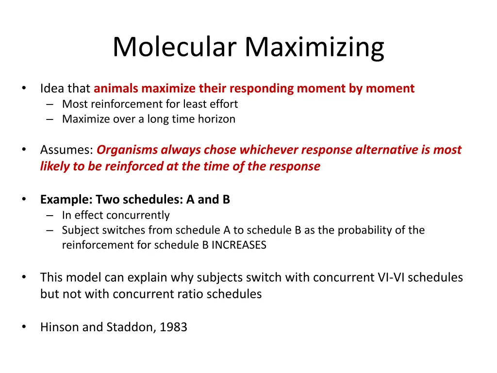 molecular maximizing