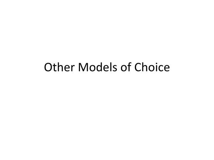 other models of choice