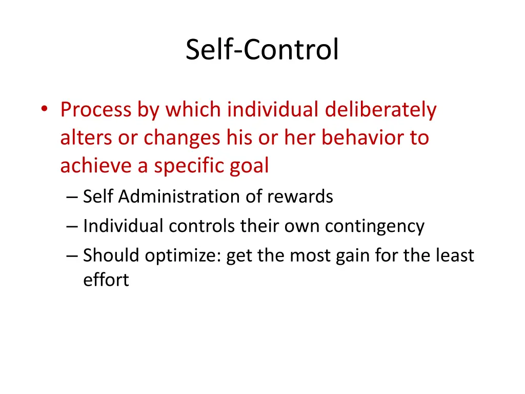 self control 1