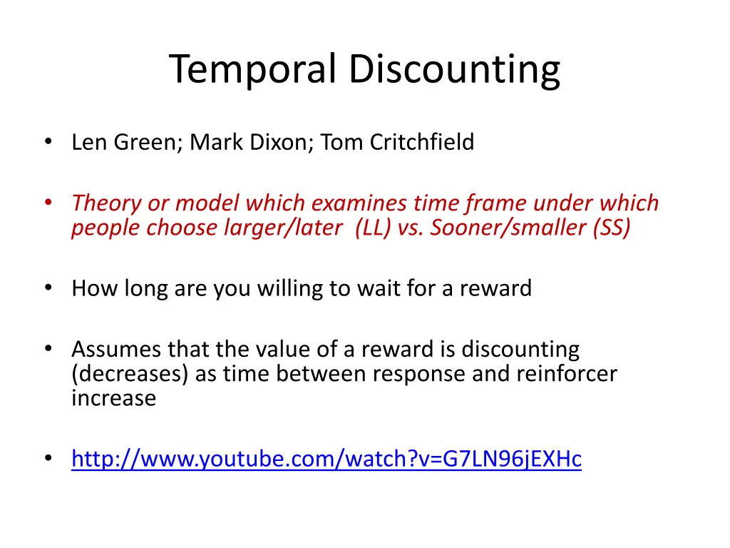 temporal discounting 2