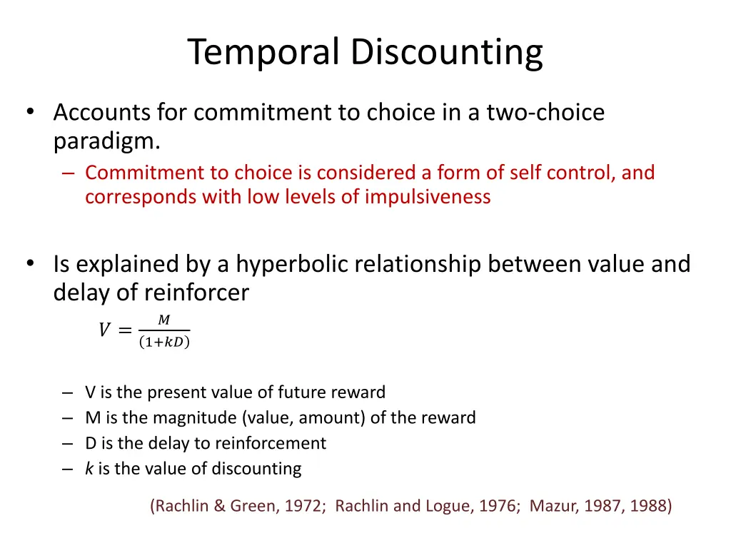 temporal discounting 3